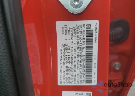 2023 Honda Civic Lx from USA, damaged, VIN 2HGFE2F29PH557576